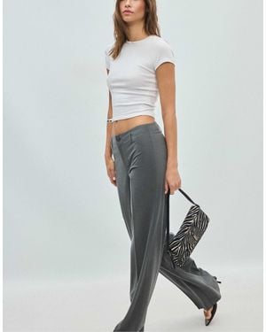 Stradivarius Tall schmale gerade hose - Grau