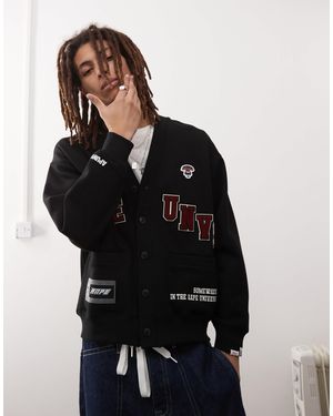 Aape By A Bathing Ape Aape By A Bathing Ape University Cardigan - Black