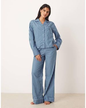 Polo Ralph Lauren Shirt And Botton Pyjama Set - Blue