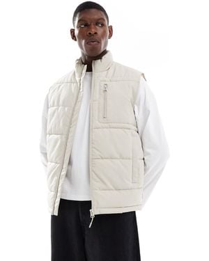 Only & Sons Padded Technical Gilet - White