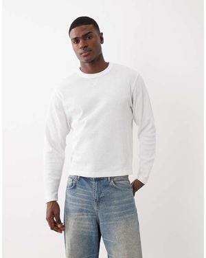 Cotton On Textured Long Sleeve T-Shirt - White