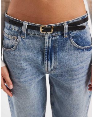 Levi's Skinny Gold Buckle Belt - Blue