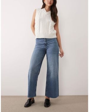 Mango Wide Leg Jeans - Blue
