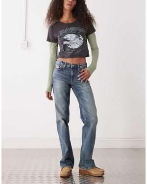 Weekday Tension Slim Fit Bootcut Flare Jeans - Blue