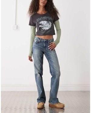Weekday Tension Slim Fit Bootcut Flare Jeans - Blue