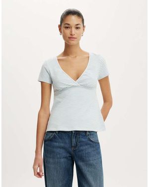 Cotton On Lucy Babydoll Tee - Blue