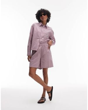Carhartt Toland Seersucker Regular Fit Short Co-ord - Pink