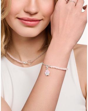 Thomas Sabo Beaded Charm Bracelet With Rose Quartz And Charmista Coin - Natural