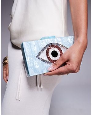 River Island Eye Detail Clutch Bag - White