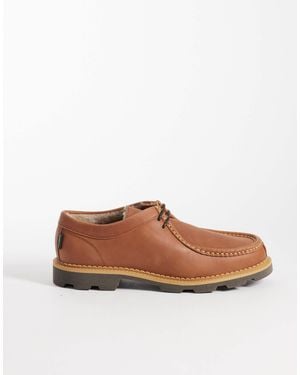 Pompeii UK Pompeii Latymer Leather Apron Shoes - Brown