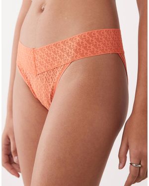 Calvin Klein – icon logo lace – bikinihose - Orange