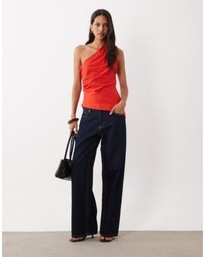 Mango One-shoulder-top mit asymmetrischem schnitt - Rot