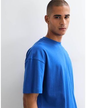 4505 Icon Heavyweight Cotton Oversized T-shirt With Quick Dry Finish - Blue