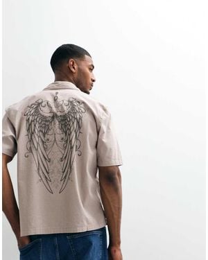 Hollister Graphic Short Sleeve Shirt - Natural