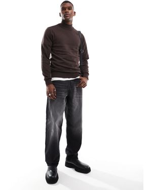Threadbare – rollkragenpullover aus baumwolle - Schwarz