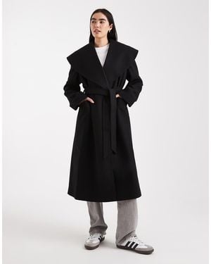 Miss Selfridge Formal Wrap Coat - Black