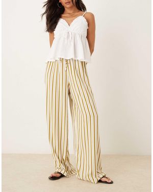 ASOS – schlupfhose aus leinenmix - Natur