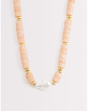 Orelia Collier tendance à perles et perles nacrées - Neutre