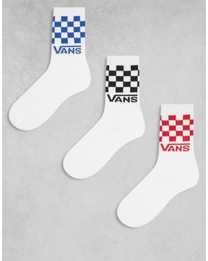 Vans – 3-pack klassische crew-socken - Weiß
