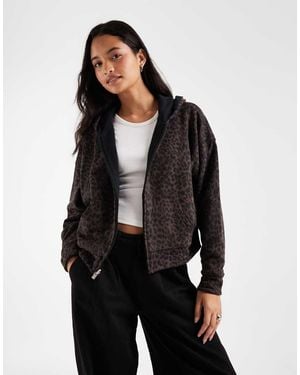 Hollister Reversible Zip Up Hoodie - Black