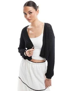 ONLY Crochet Cardigan - Black