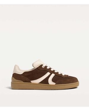 Stradivarius Leather Trainers - Brown