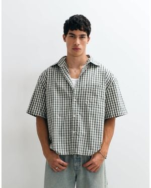 Jack & Jones Short Sleeve Boxy Shirt - Grey