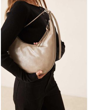 Mango Half Moon Shoulder Bag - Black
