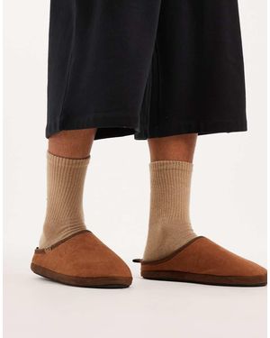 Threadbare Mule Slippers - Black