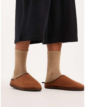 Threadbare Pantuflas Tostadas Estilo Mule De - Negro