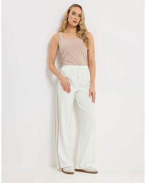 Long Tall Sally Side Stripe Wide Leg Trousers - White