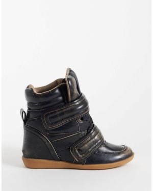 ASOS Dahlia High Top Wedge Trainers - Black