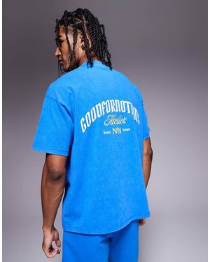 Good For Nothing T-Shirt Con Stampa Del Logo Sul Retro - Blu