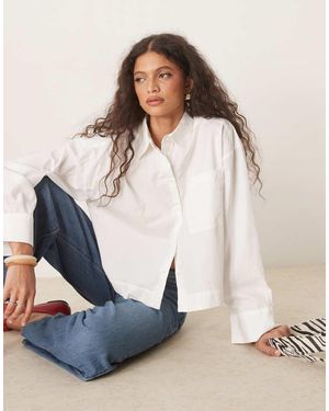 SELECTED Camisa Corta Blanca De Corte Cuadrado De Femme-Blanco