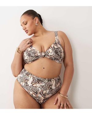 South Beach High Waisted Bikini Bottoms - Brown