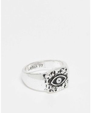 Classics 77 Zegelring Met Vierkant Met Oog - Wit