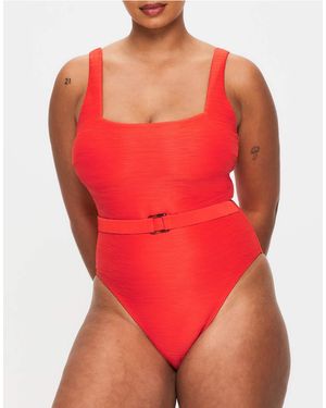 KBX Swim Crinkle Swimsuit - Red