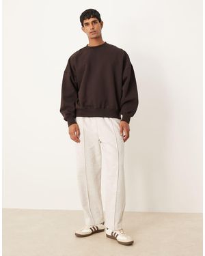 ASOS Tapered Joggers Scuba-style Fabric - Natural