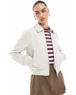 New Look Light Weight Bomber Jacket - White