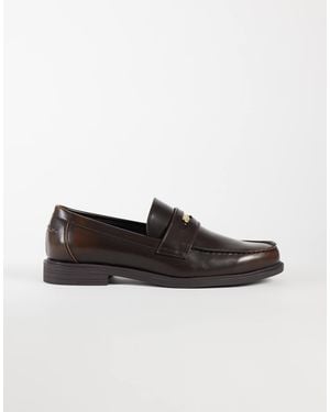ASOS Penny-loafer mit münzdetail - Braun