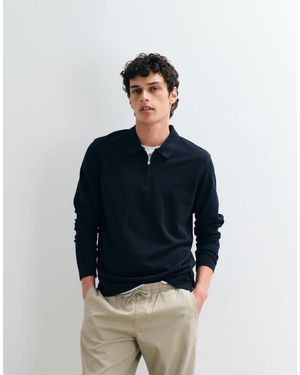 Jack & Jones – langärmliges polo-oberteil - Blau