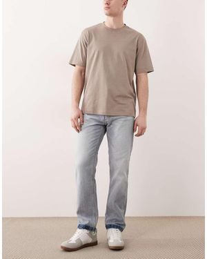 HUGO Hugo Jonah Regular Fit Distressed Denim Jeans - Natural