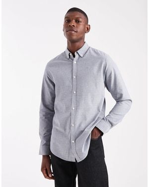 Threadbare Long Sleeve Oxford Shirt - Blue
