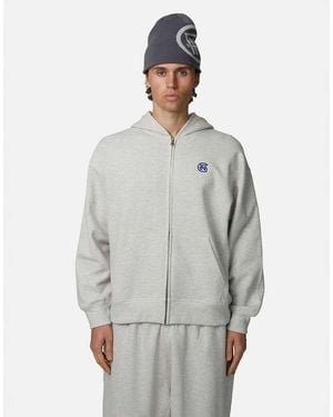 Good For Nothing Relaxed Fit Zip Through Hoodie - Grey