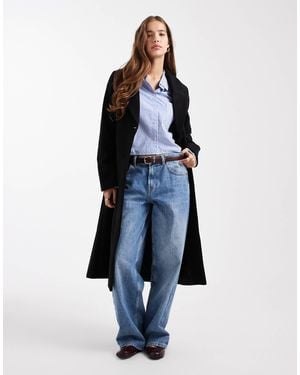 Mango Teen Tailored Maxi Coat - Blue