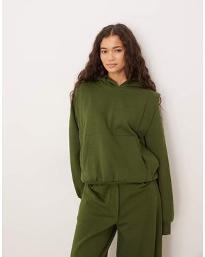 ASOS Sudadera Con Capucha Y Detalle De Costura De Circular Design Collection - Verde