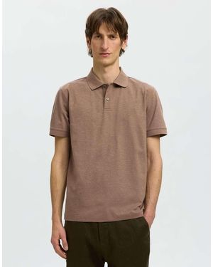 SELECTED Poloshirt - Bruin