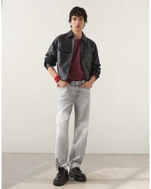 Bershka Straight-leg Jeans - Grey