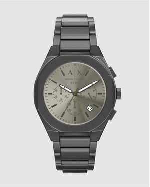 ARMANI EXCHANGE Sync Chronograph Gunmetal Stainless Steel Watch, Ax4296 - Grey
