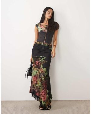 ASOS Co-Ord Gonna Midi Asimmetrica - Neutro